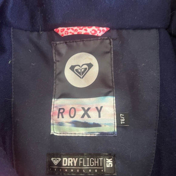Roxy Girls Snowsuit 6 7 One Piece Snow Gear - Picture 4 of 7